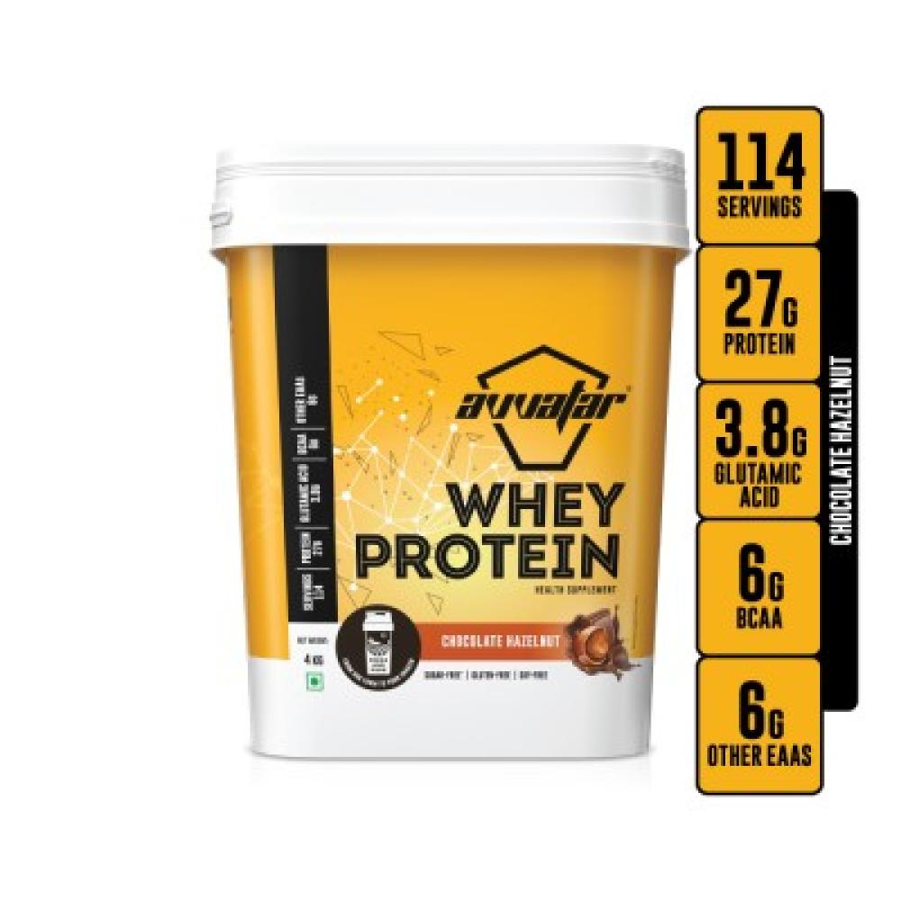 AVVATAR - WHEY PROTEIN | 4KG | CHOCOLATE HAZELNUT FLAVOUR | MADE WITH 100% FRESH COW'S MILK